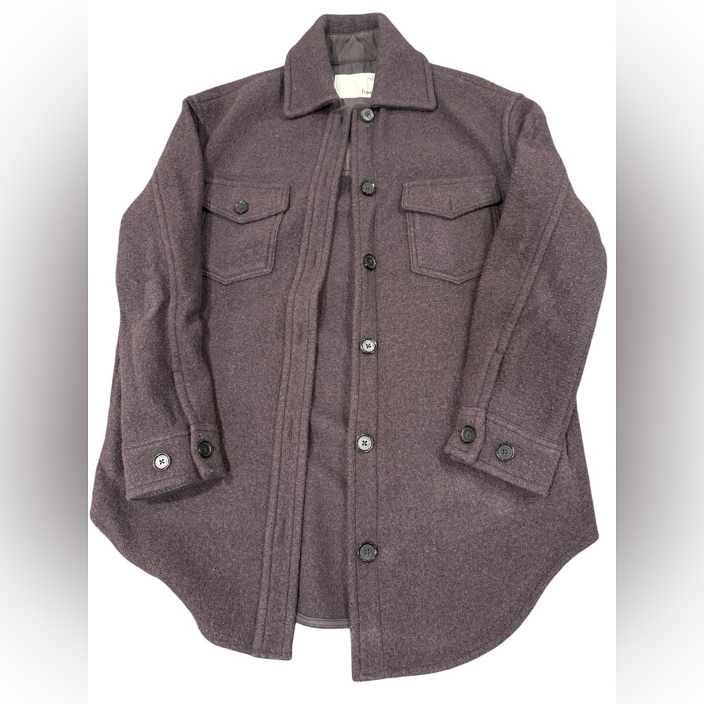 Wilfred Charcoal Wool-Blend Coat